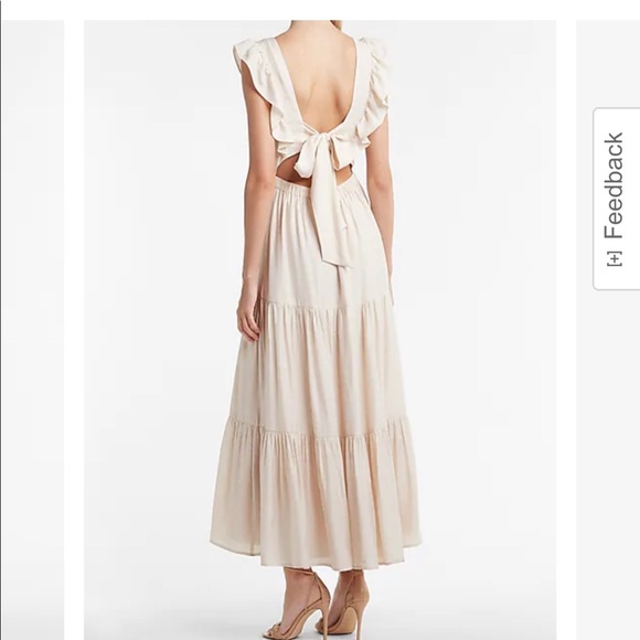 Tiered Ruffle Cutout Back Maxi Dress - Picture 2 of 13